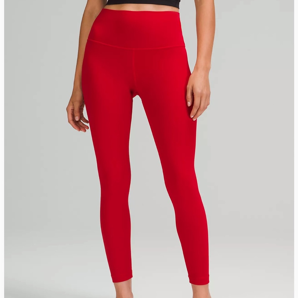 Lululemon red Align leggings 7/8 length, size 2